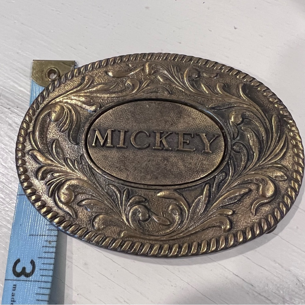 Vintage The Kinney Co 1977 Mickey Belt Buckle